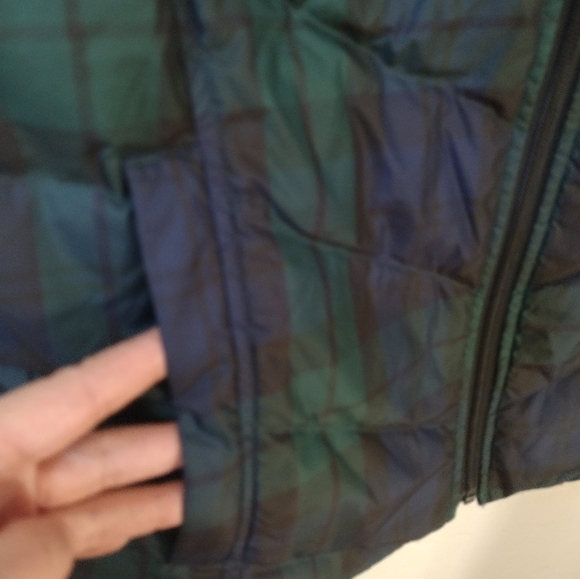 Land's End Green and Blue Puffer Vest - Picture 7 of 7